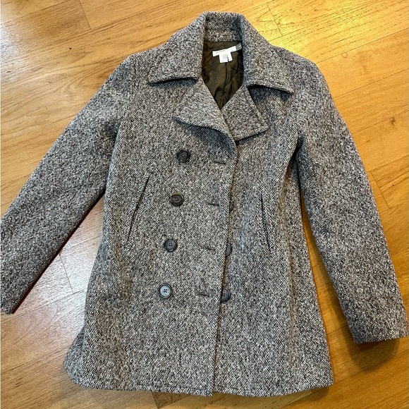 JCrew Marled Wool Womens Tweed Double-Breasted Peacoat Blazer [Size US XS] - Picture 6 of 6